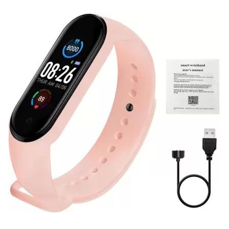 Смарт браслет M5 Smart Bracelet Фітнес трекер Watch Bluetooth. Колір рожевий | Зображення 8