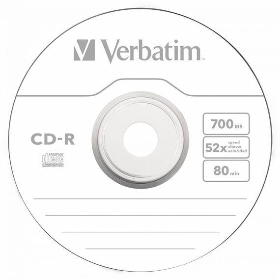 Диск Verbatim CD-R 700Mb 52x Wrap 50 pcs (43787) | Зображення 1