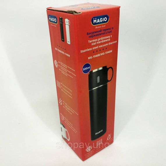 Термокружка вакуумна з поїлкою MAGIO MG-1046B 0.5 л, Питний термос, Універсальний якісний термос KC-24 | Зображення 7