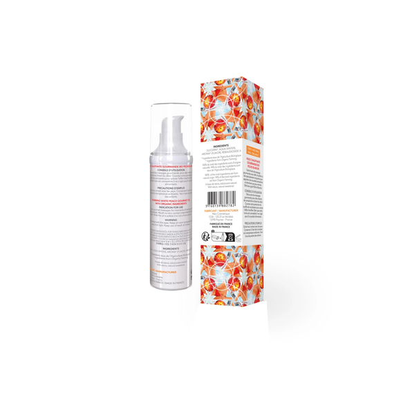 Масажна олія EXSENS Organic White Peach 50мл розігрівальна, без цукру, без парабенів, їстівна | Зображення 1