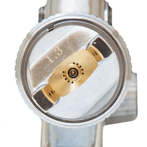 Фарборозпилювач хромований Sigma HVLP 1.3 мм з верхнім баком 600 мл (6812131) | Зображення 5