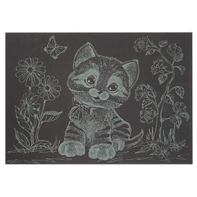 Гравюра А5 "Котик-1" ГрА5з-12 эконом вариант в пакете 21 х 14,8 см