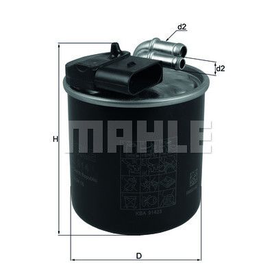 Фильтр топливный Mahle KL914