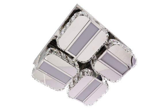 Люстра стельова кришталева LED з пультом 25676 Хром 14х33х33 см.