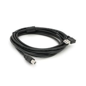 Кабель USB 2.0 RITAR AM/BM,3.0m,угловой 90°,черный