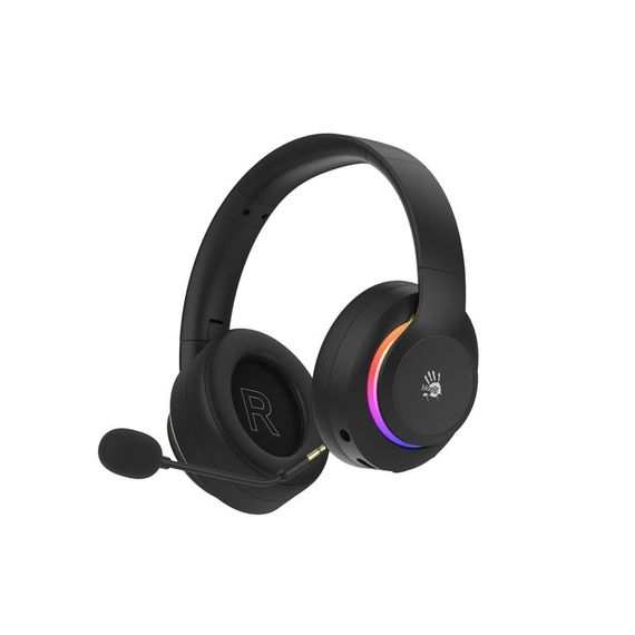 Гарнітура ігрова бездротова Bloody GR520 (Black) з RGB підсвічуванням, чорний колір | Зображення 1