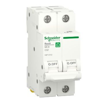 Автоматичний вимикач Schneider RESI9 32А, 2P, крива C, 6кА