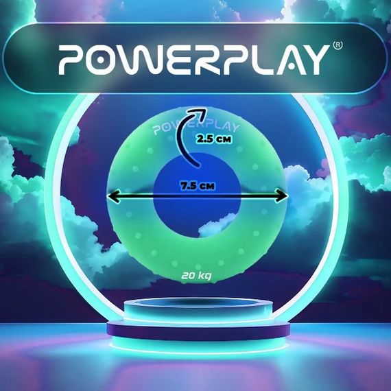 Еспандер кистьовий силіконовий PowerPlay PP-4338 Hand Grip Medium 20 кг Зелений (PP_4338_Green_20kg) | Зображення 5