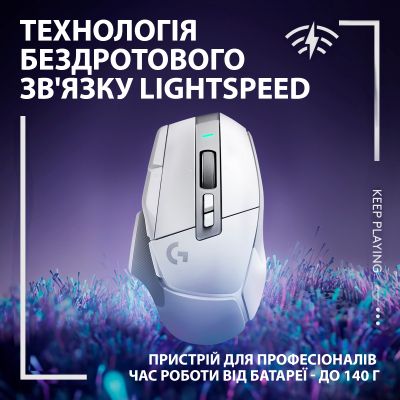 Мышка Logitech G502 X Lightspeed Wireless White (910-006189) | Зображення 2