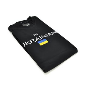 Футболка літня I am Ukrainian, Розмір M, Black