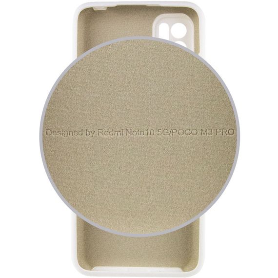 Чехол Silicone Cover Full Camera (AA) для Xiaomi Redmi Note 10 5G / Poco M3 Pro Full camera, Білий / White | Зображення 2