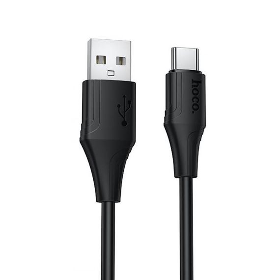 Дата кабель Hoco X124 Bien silicone USB to Type-C 3A (1m) Black