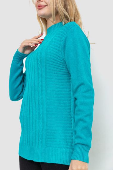 Светр жіночий, колір бірюзовий, 221R20PCS8 | Зображення 2