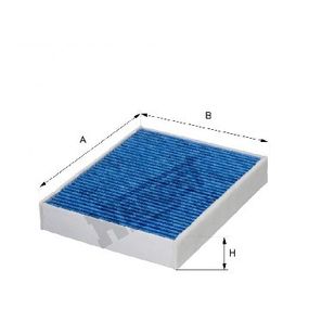 Фильтр салона антибактериальный BMW 1/2/3/4 10-, Hengst, E2991LB,