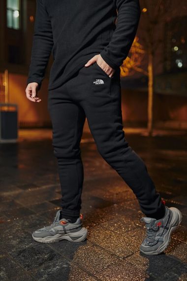 Штани чоловічі з тринитки утеплені TNF чорні | Зображення 3