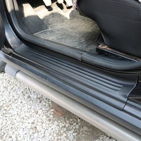 Накладки на дверные пороги EuroCap (4 шт, ABS) для Dacia Sandero 2013-2020 гг