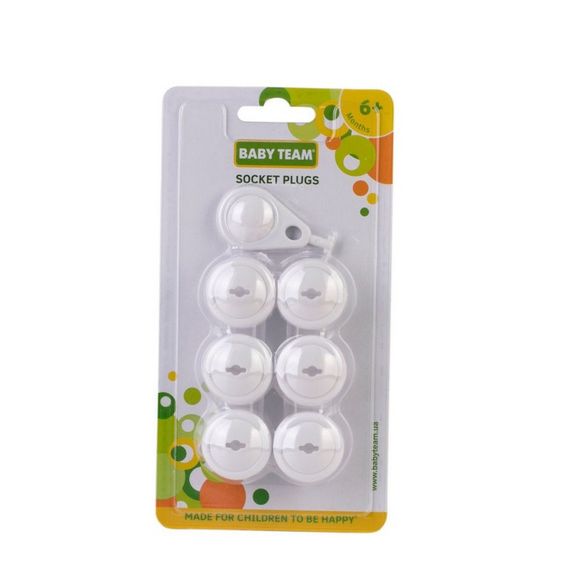 Защитные заглушки на розетки 7600BT в наборе 6 штук 1 ключ | Зображення 1
