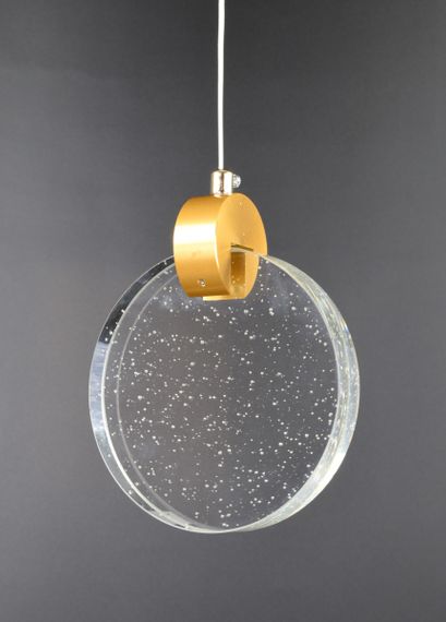 Люстра світлодіодна підвісна LED світильник для квартири на стелю лед 26503 Золото 35-180х10х15 см.