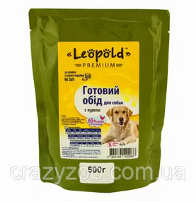 Влажный корм для собак Леопольд Premium Готовый обед с курицей 500 г 92966