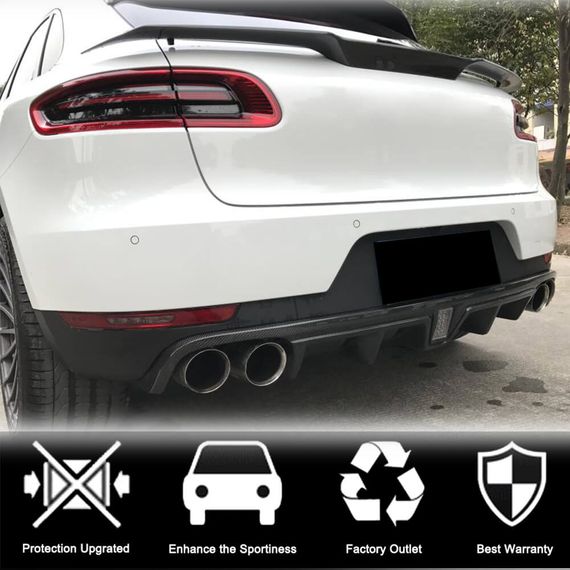 Диффузор заднего бампера V2 (2014-2021, Карбон) для Porsche Macan | Зображення 2
