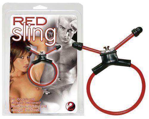 Ерекційне кільце Red Sling Sex Aura | Зображення 1
