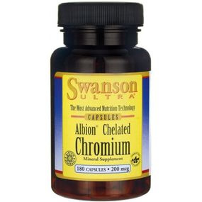Микроэлемент Хром Swanson Chelated Chromium 200 mcg 180 Caps