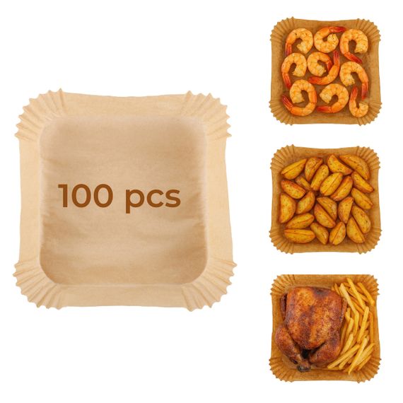 Бумажные формы для аэрогриля Adler AD 6732 20×20 см 100 шт для духовки и СВЧ | Зображення 5