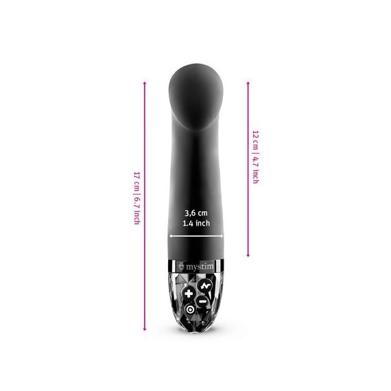 Вібратор для точки G з електростимуляцією Mystim Right on Ron Black Edition | Зображення 2