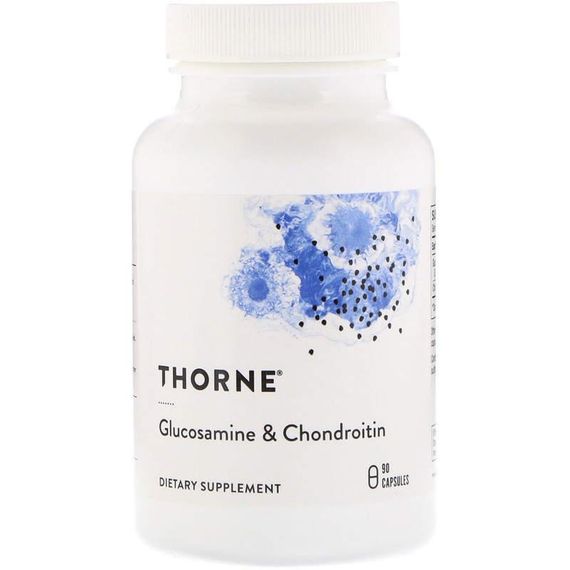 Глюкозамін хондроїтин, Glucosamine & Chondroitin, Thorne, 90 кап.