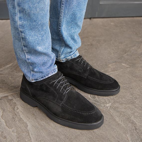 Чоловічі замшеві туфлі на товстій підошві 43 розмір