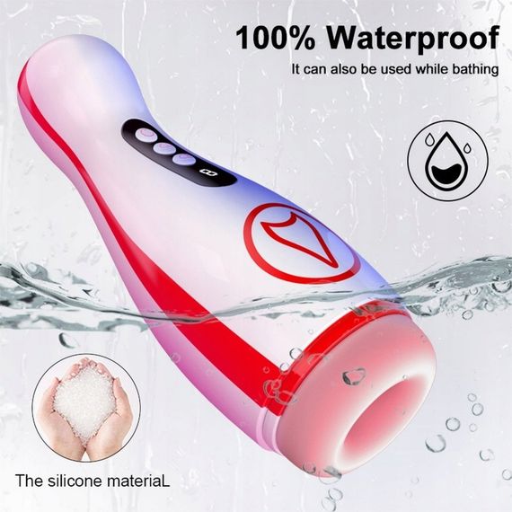 Автоматичний інтерактивний мастурбатор FOX - Vibrating Masturbation Cup , 7 Suction Power, 7 Vibration Setting, BS6300069 Sex Aura | Зображення 9