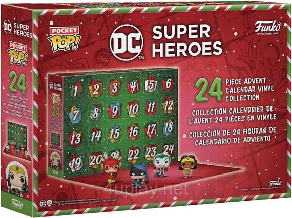 Адвент календарь Супергерои DC. Funko Pop! Advent Calendar DC Super Heroes. Подарочный набор фигурок Фанко Поп | Зображення 1
