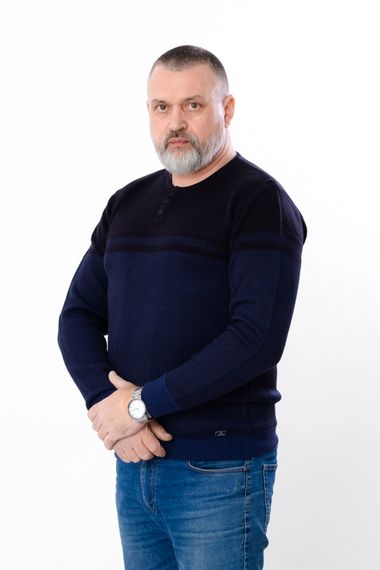 Светр чоловічий Носи своє L Темно-синій (p-16500-190803) | Зображення 1