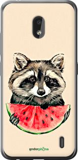 Чохол на Nokia 2.2 Єнотик з кавуном "4605u-1706-2448"