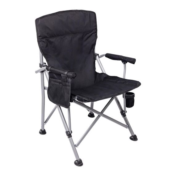 Крісло для риболовлі розкладне туристичне 60х57х92 см складне крісло для кемпінгу на природу Чорне | Зображення 2