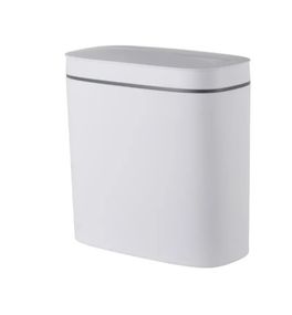 Відро для сміття сенсорне овальне Mixxus Flat-TC0109 White 9 л біле (MI7074)