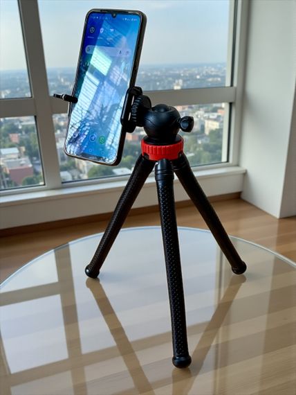 Гибкий штатив восьминог Primo Octopus Big с креплением KR01 для смартфона - Black/Red | Зображення 3