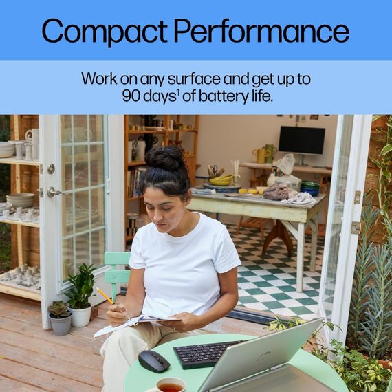 Мишка HP 710 Silent Rechargeable Wireless Black (6E6F2AA) | Зображення 1