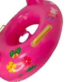 Надувне коло з сидінням та ручками безпеки 60*46см Свинка Пеппа