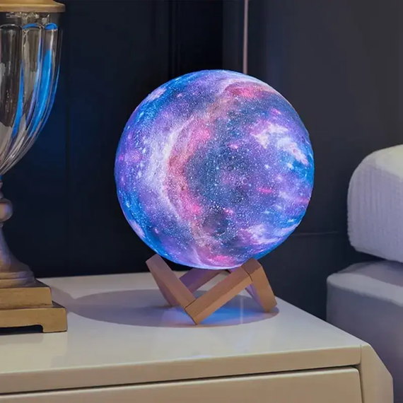 Нічний лампа сенсорний 3D космос Moon-light | Зображення 4