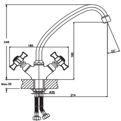 Змішувач для кухні Haiba ZEON 271 HB0430 | Зображення 1