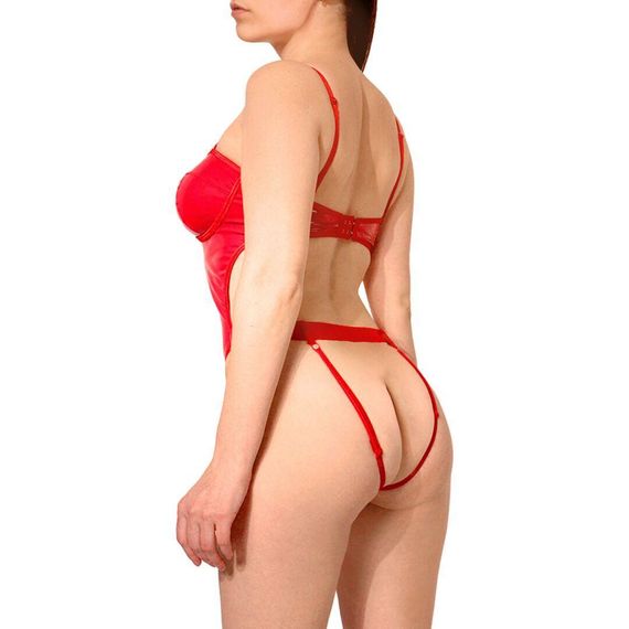 Сексуальное лакированное боди Art of Sex - Josephine красное S sexstyle | Зображення 1