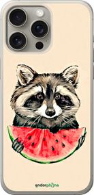 Чохол на iPhone 15 Pro Max Єнотик з кавуном "4605u-3098-2448"