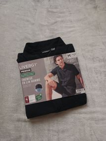 Чоловіча лляна сорочка з коротким рукавом