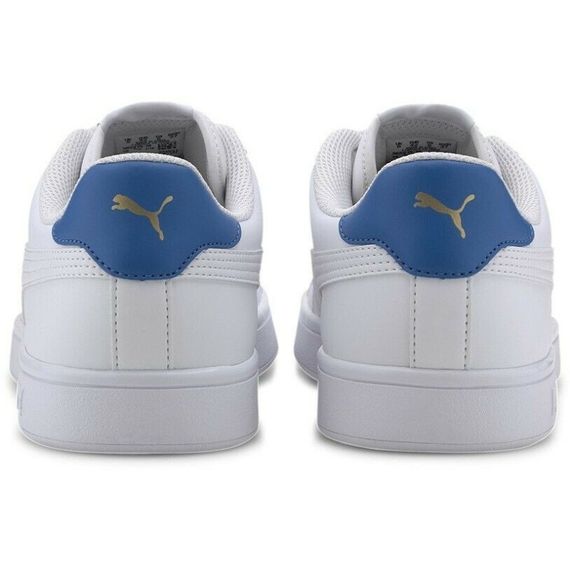 Кроссовки-кеды мужские Puma Smash V2 L 365215 18 (белые с синим, кожаные, повседневные, закрытые, бренд пума) | Зображення 4