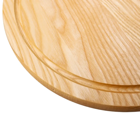 Обробна дерев'яна дошка кругла 30 см для подачі нарізки ясен C11W300 | Зображення 2