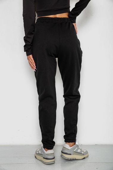 Спортивные штаны женские на флисе, цвет черный, 238R57828-2 | Зображення 3