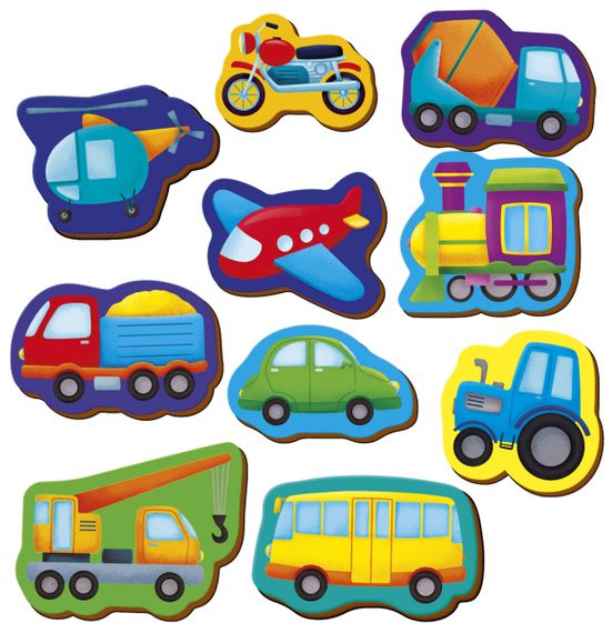 Игра развивающая магнитная Vladi Toys Транспорт VT3106-35 10 деталей | Зображення 1