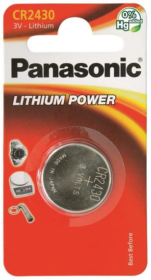Батарейка Panasonic литиевая CR2430 блистер, 1 шт. (CR-2430EL/1B)