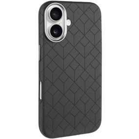 Шкіряний чохол Carved with MagSafe для Apple iPhone 16 (6.1") Black